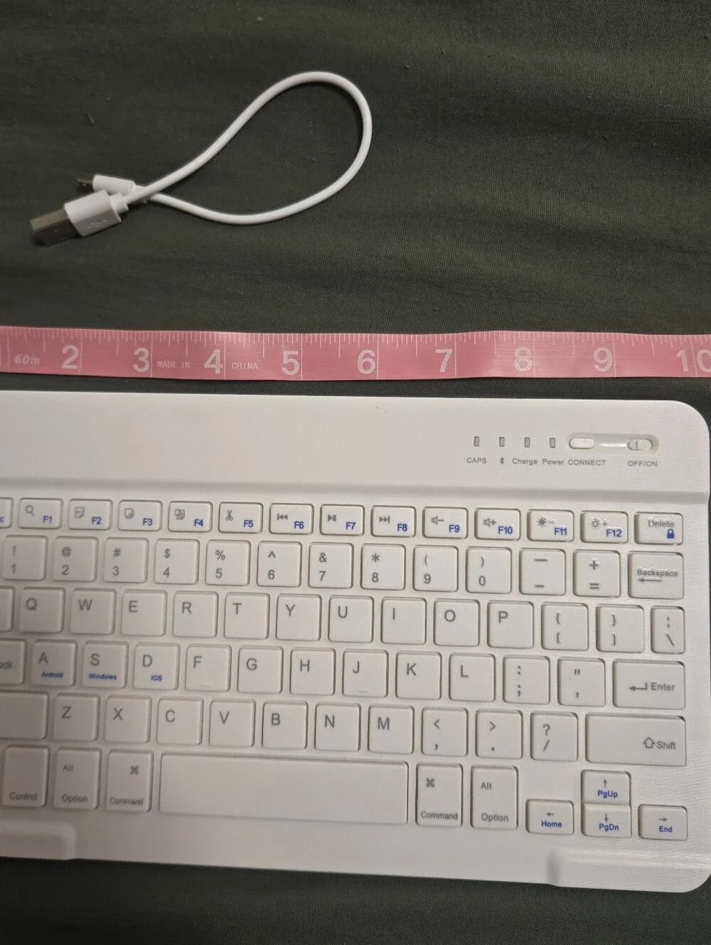 Slim White Bluetooth Keyboard